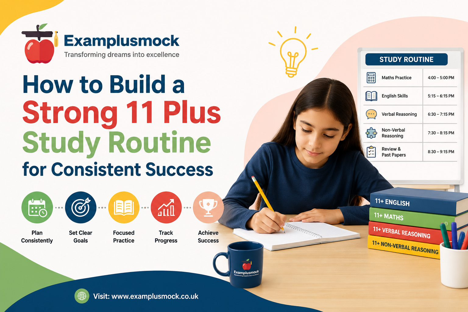 11 plus study routine plan for consistent exam preparation