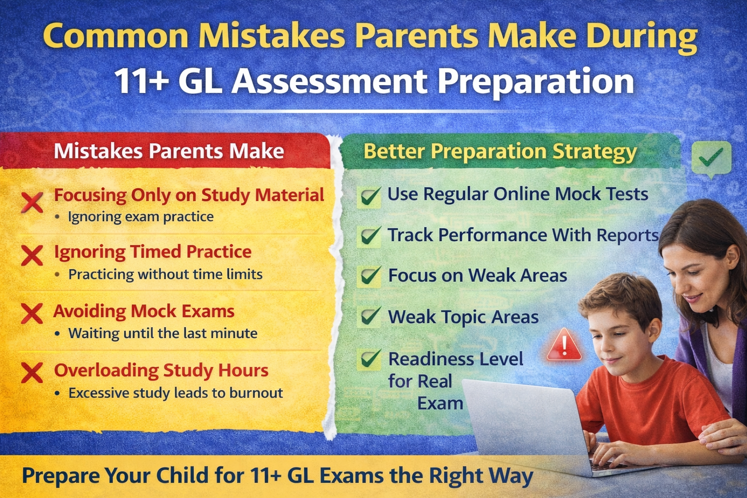 Common Mistakes Parents Make During 11+ GL Assessment Preparation