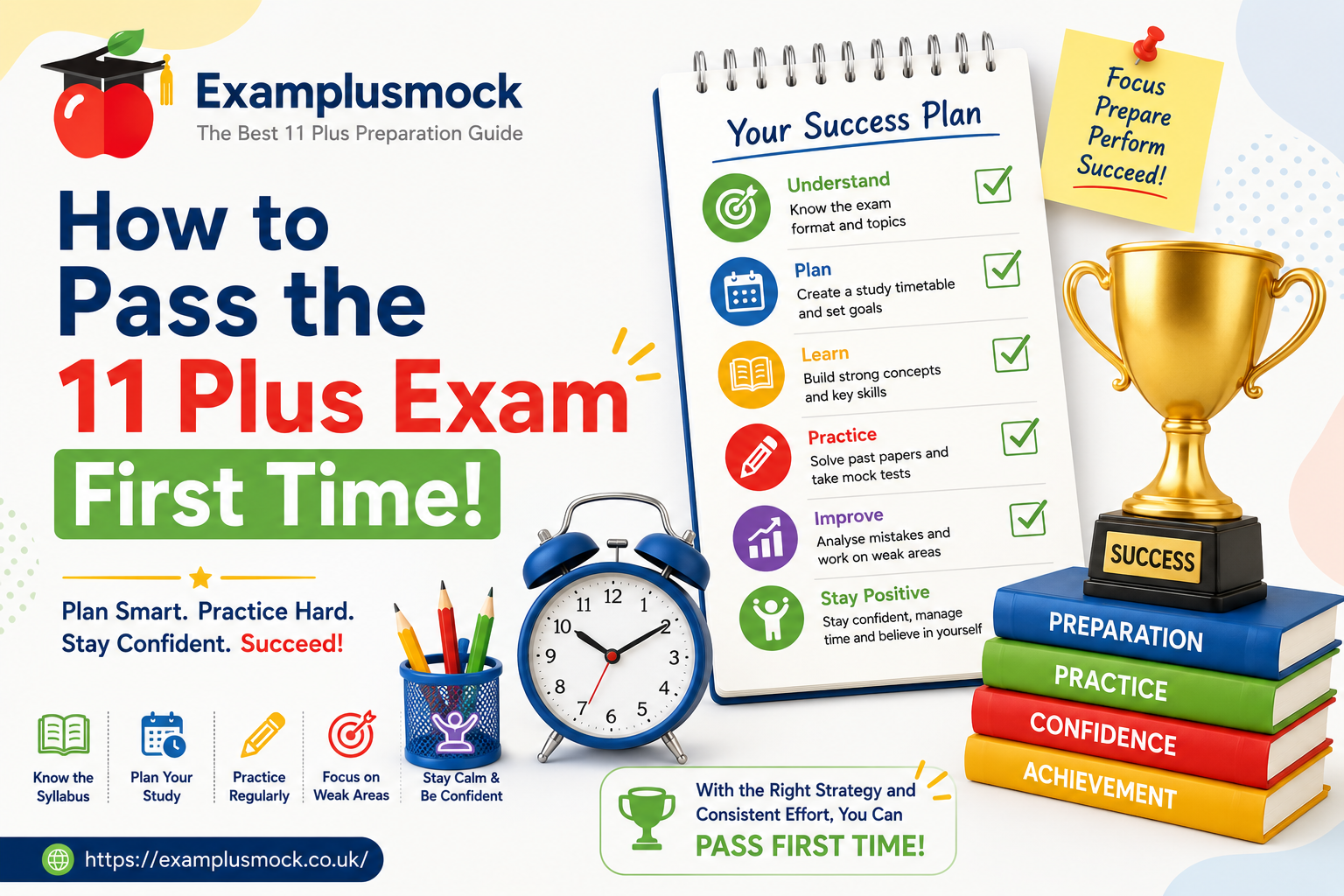 Child studying confidently to pass the 11 Plus Exam on the first attempt.