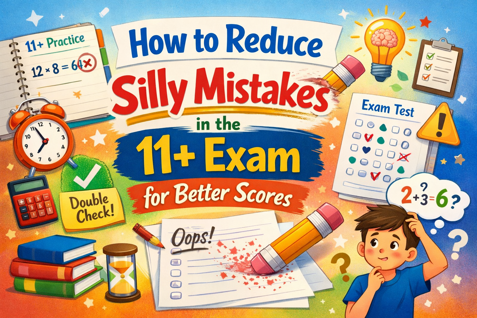 reduce silly mistakes 11 plus exam with practice and mock tests