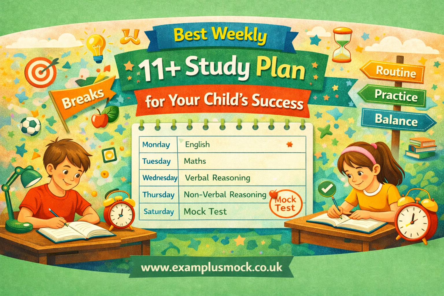 Best Weekly 11+ Study Plan for Your Child’s Success